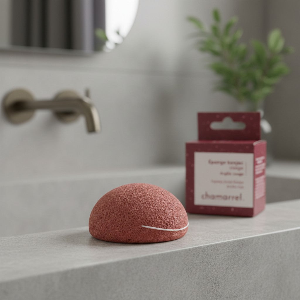 Eponge konjac Visage | Argile rouge