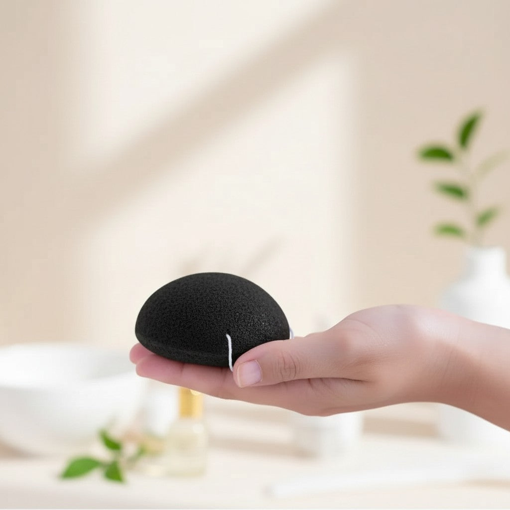 Eponge konjac Visage | Charbon de bambou